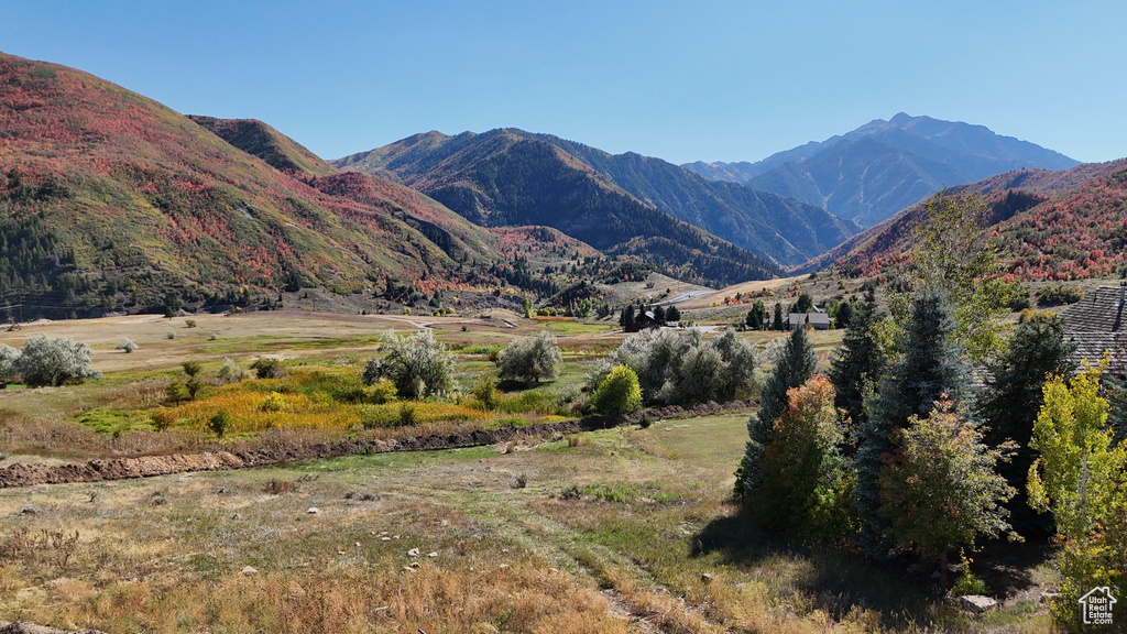 Mountain view with a rural view