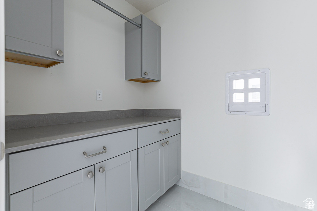 Interior space featuring tile patterned flooring