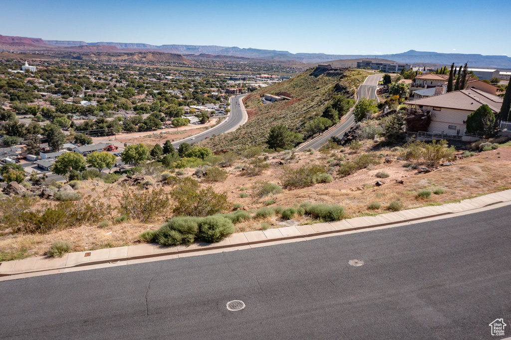 Bird's eye view featuring a mountain view