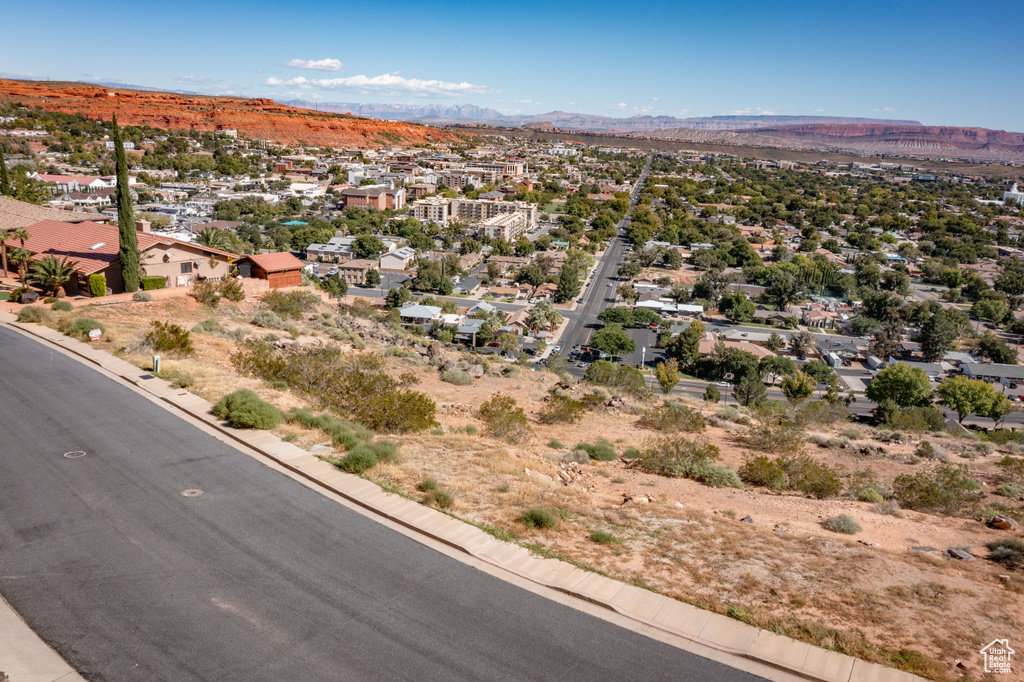 Bird's eye view featuring a mountain view