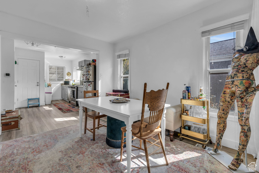 Dining room featuring light hardwood / wood-style floors