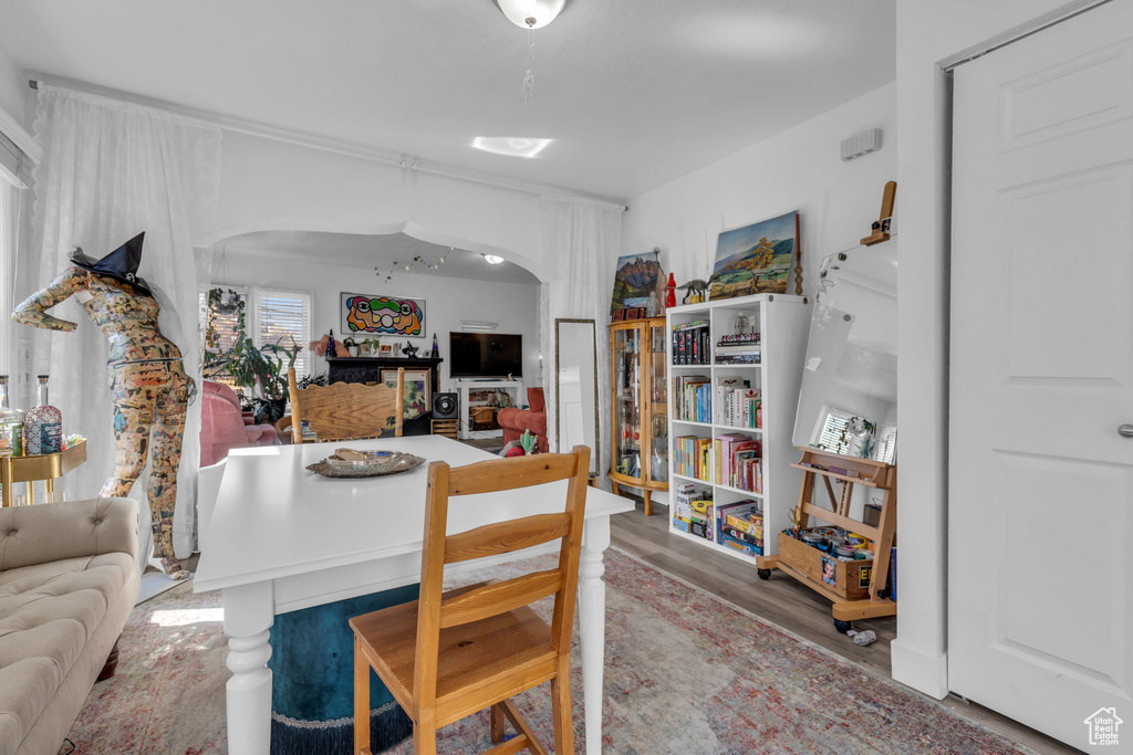 Dining room featuring hardwood / wood-style flooring