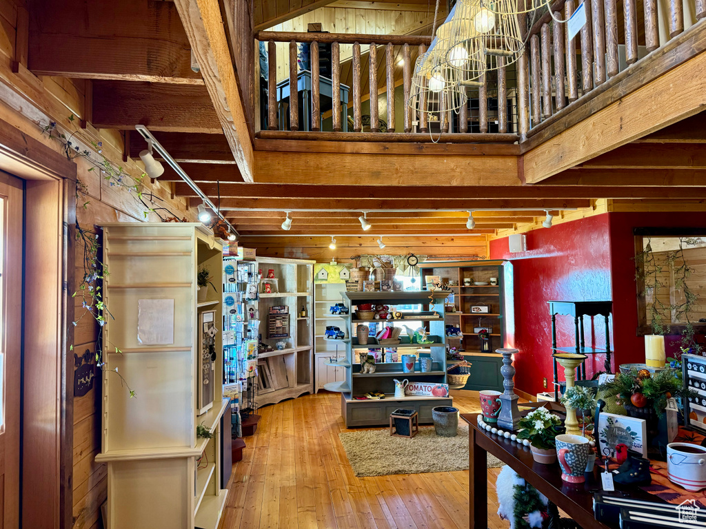 Interior space featuring hardwood / wood-style floors