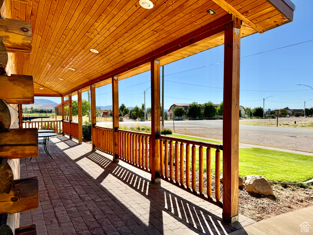 View of patio / terrace with covered porch