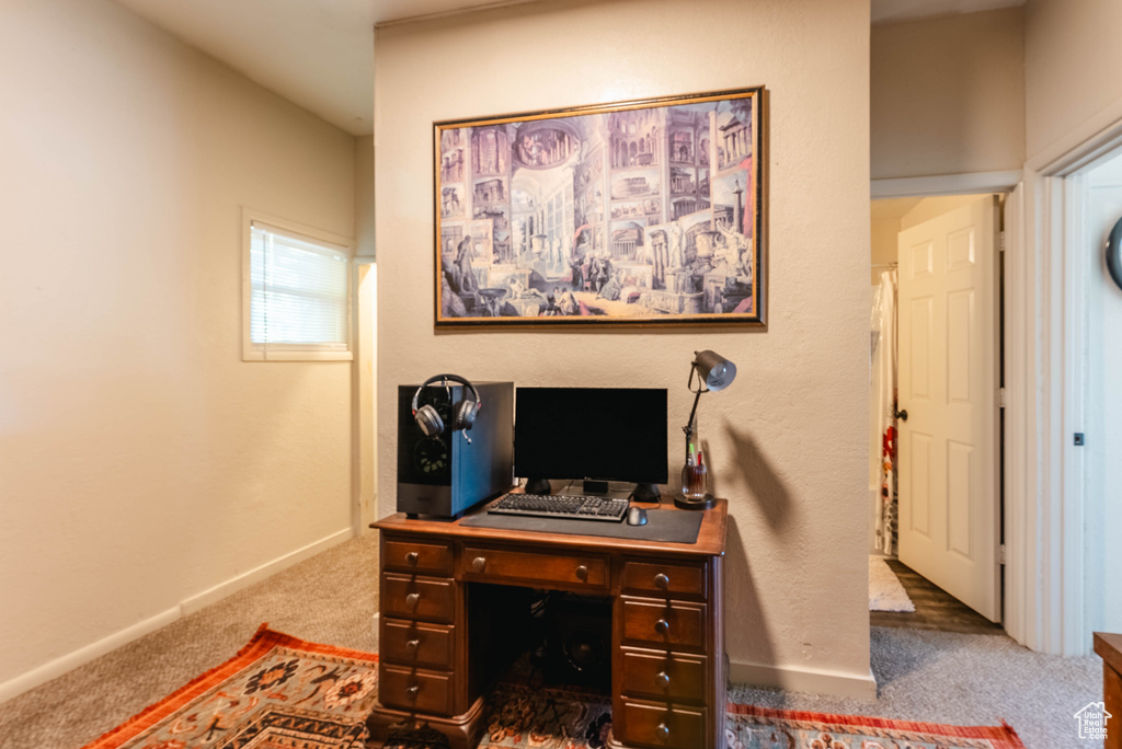 View of carpeted office space