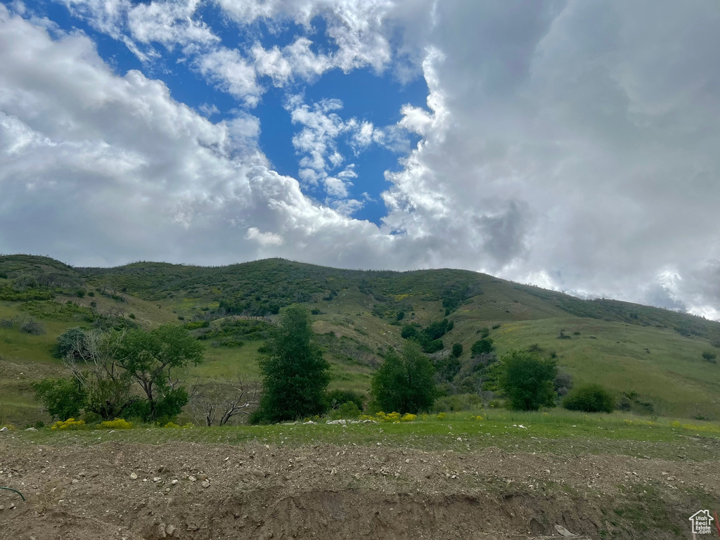 View of mountain feature with a rural view