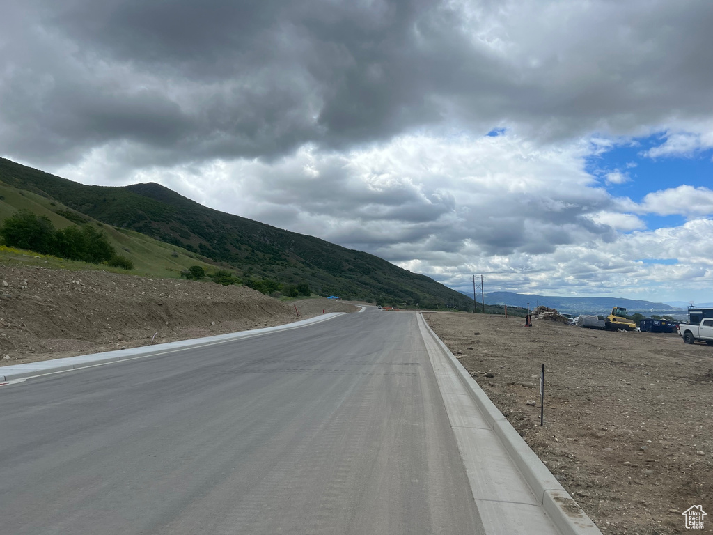 View of street featuring a mountain view