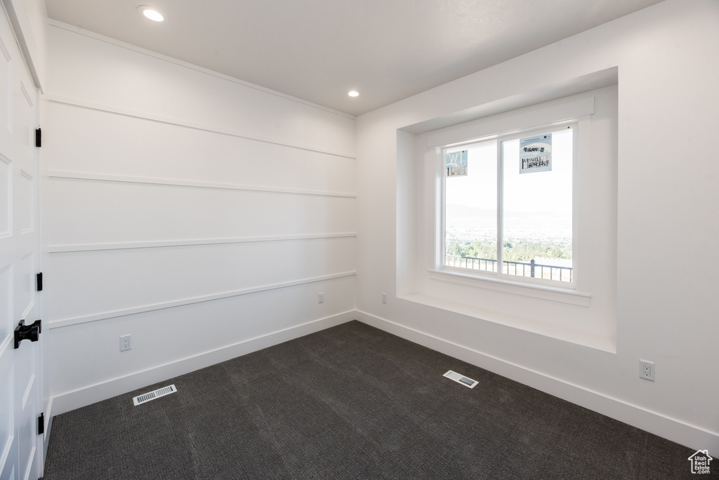 View of carpeted spare room