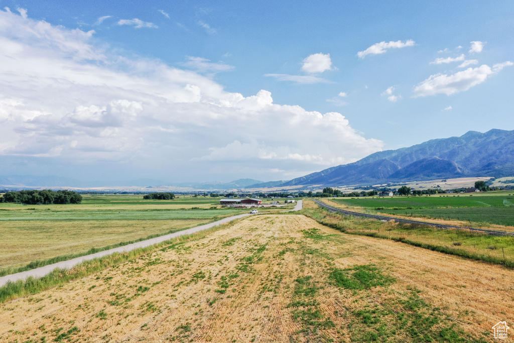 View of mountain feature with a rural view