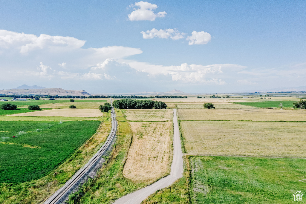 Bird\'s eye view with a rural view and a mountain view