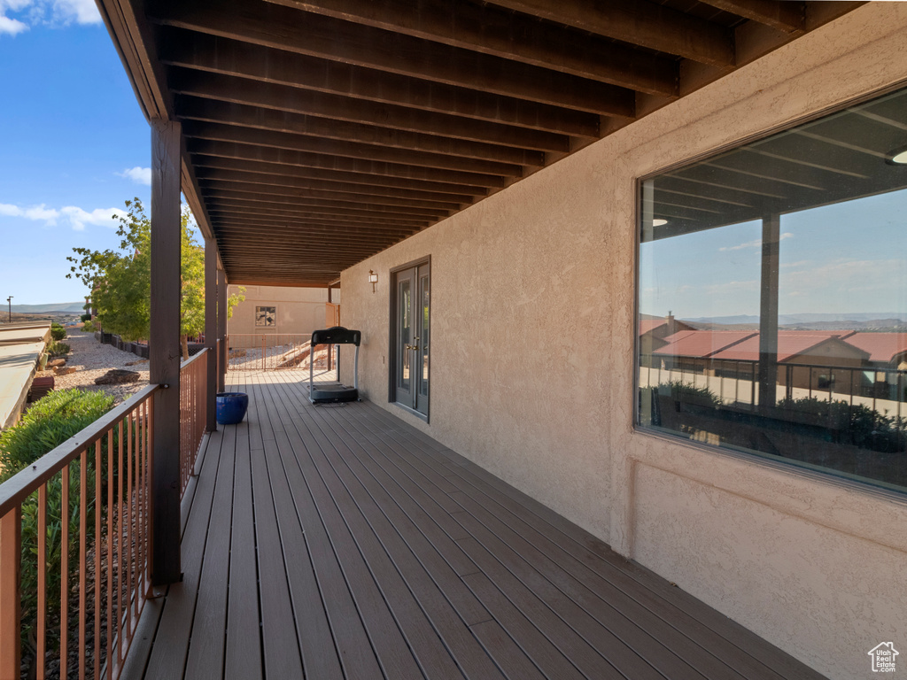 View of wooden terrace