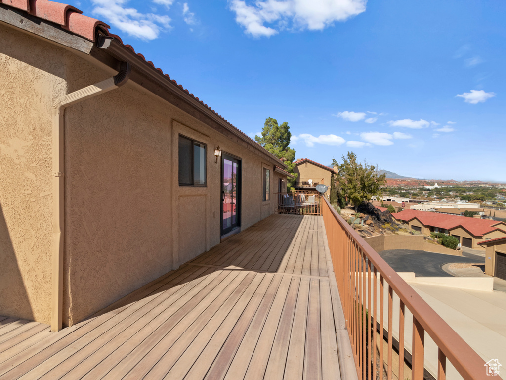 View of wooden terrace