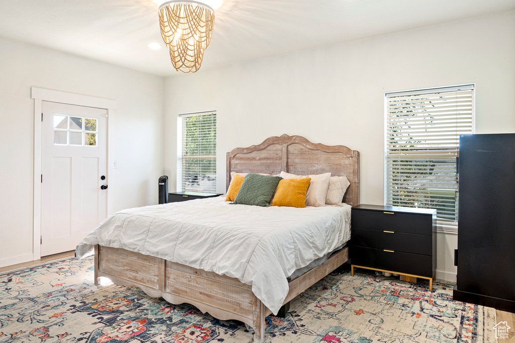 Bedroom featuring light hardwood / wood-style floors