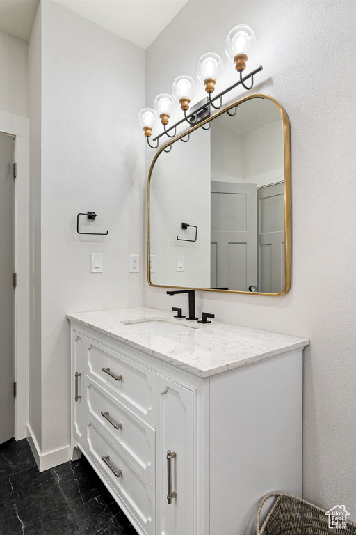 Bathroom featuring vanity