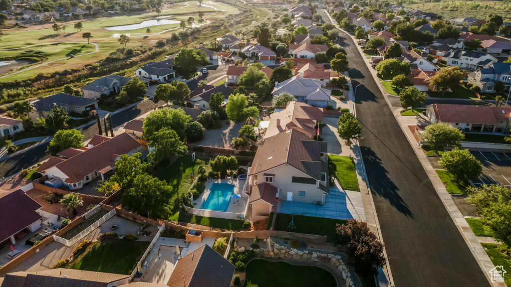 Birds eye view of property