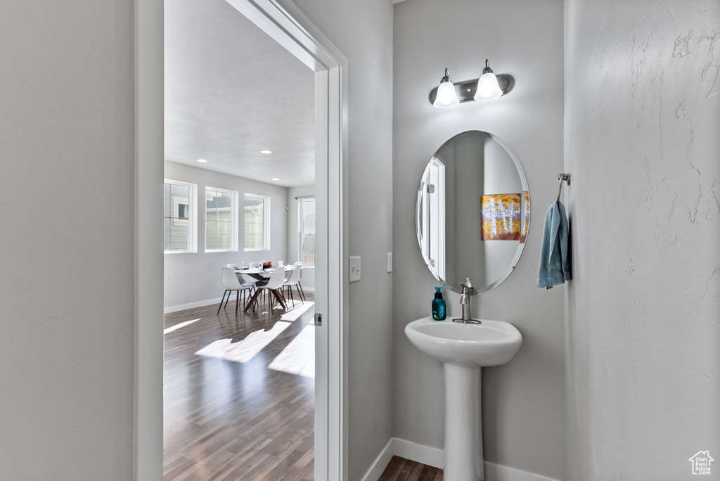 Bathroom featuring hardwood / wood-style floors