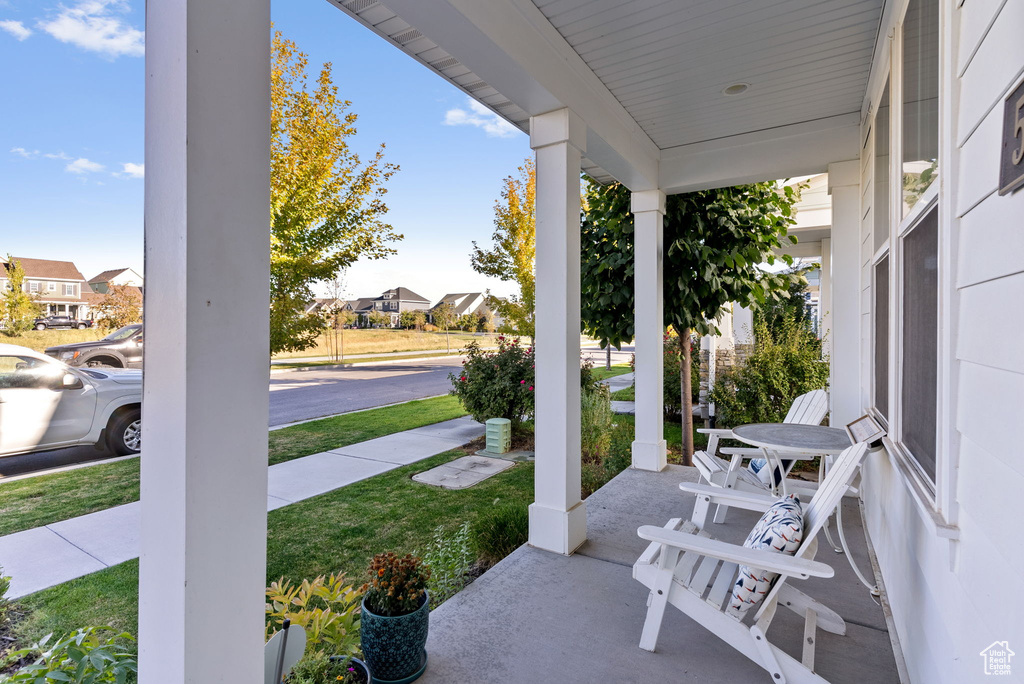 View of patio / terrace featuring a porch