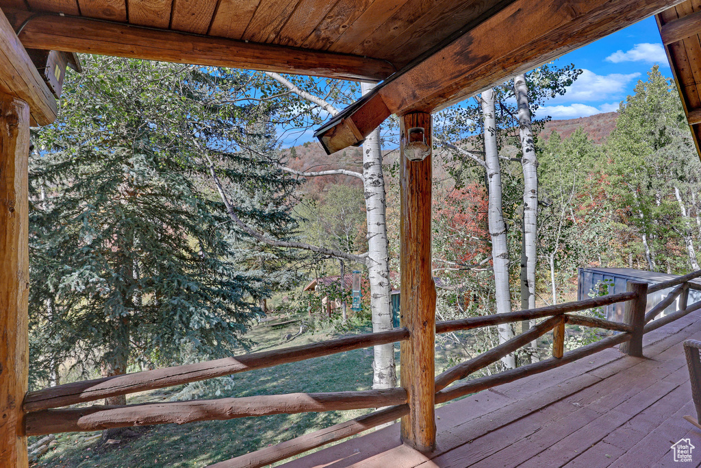 View of wooden terrace