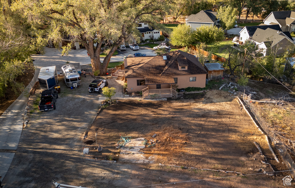 Birds eye view of property