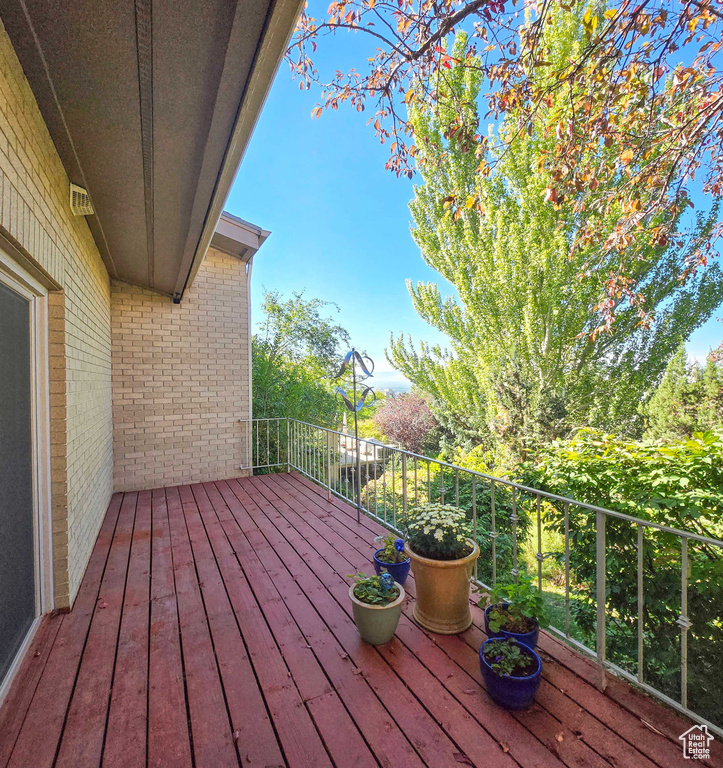 View of wooden terrace