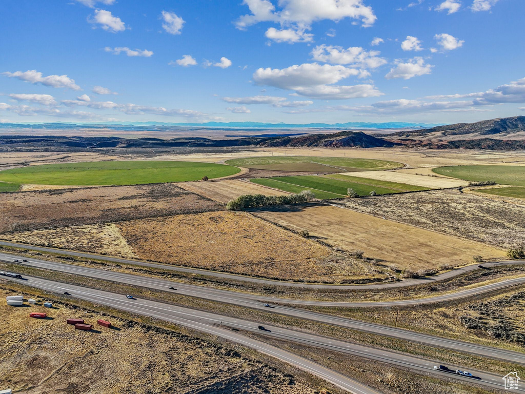 Bird's eye view featuring a mountain view and a rural view