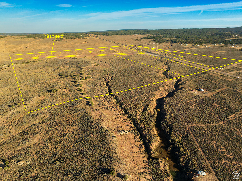 Aerial view with a rural view