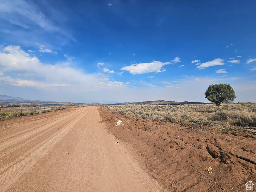 View of road with a rural view