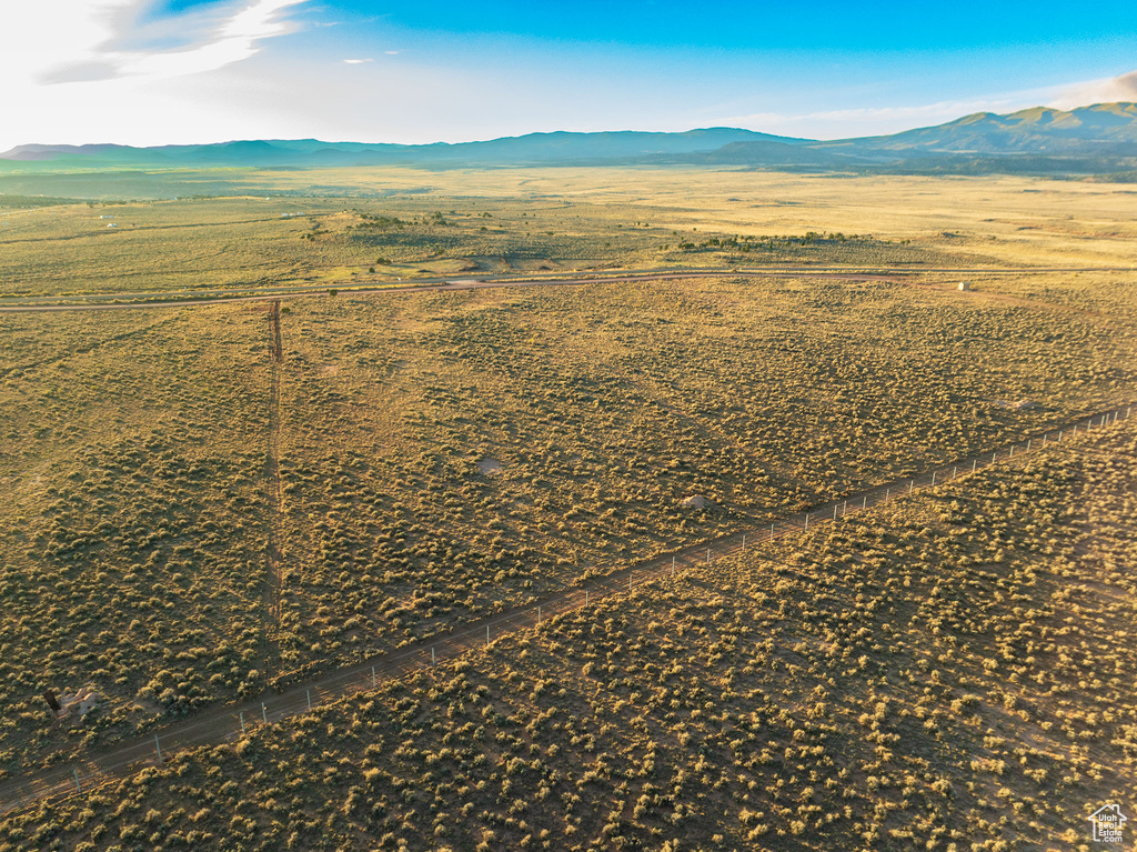 Drone / aerial view with a mountain view