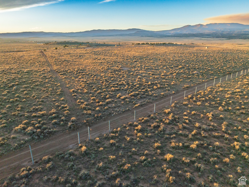 Aerial view featuring a mountain view and a rural view