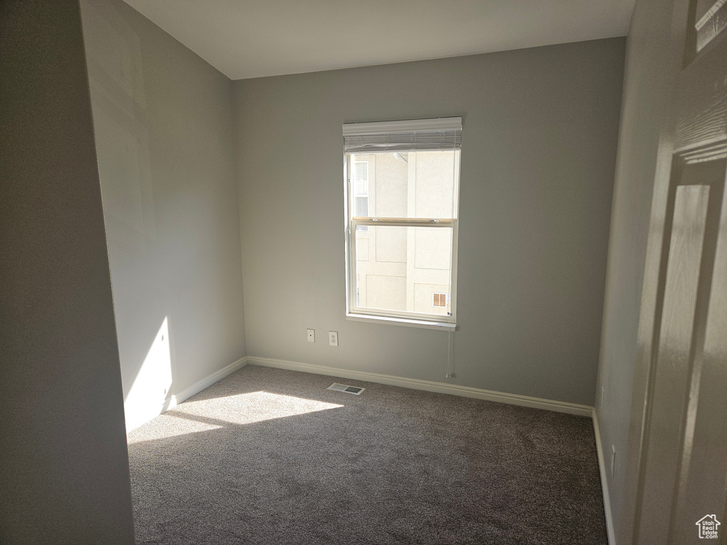 Unfurnished room featuring carpet floors