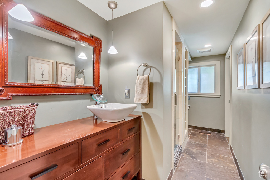 Bathroom featuring vanity