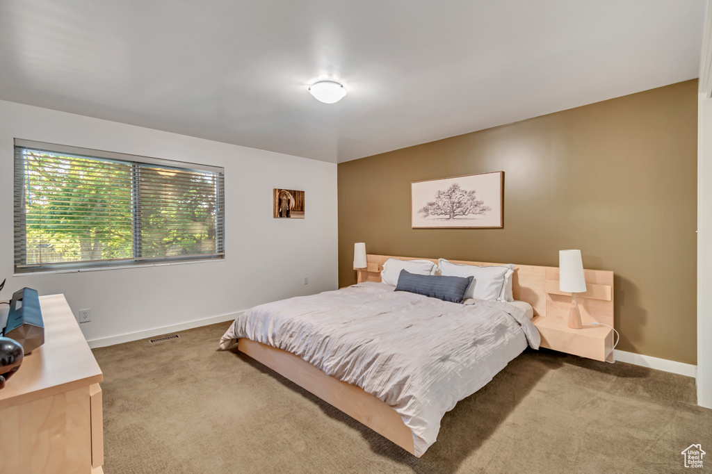 View of carpeted bedroom