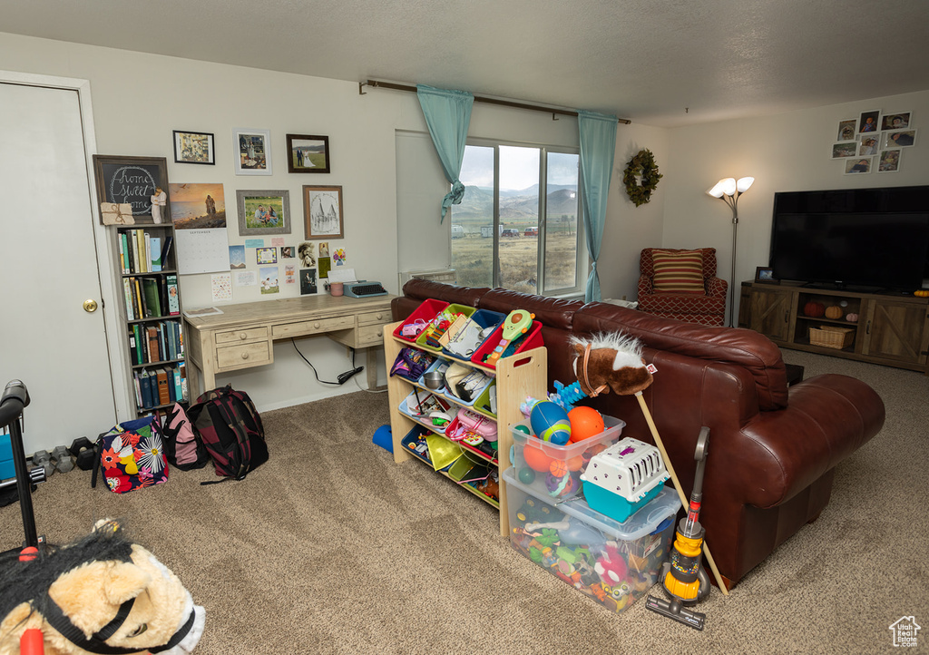 View of carpeted living room