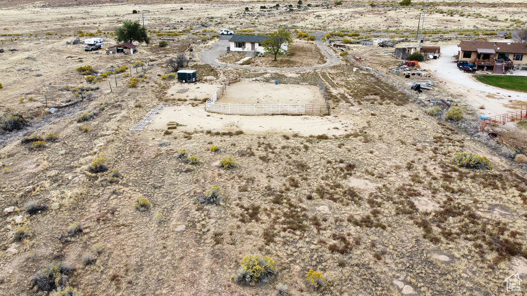 Bird's eye view featuring a rural view