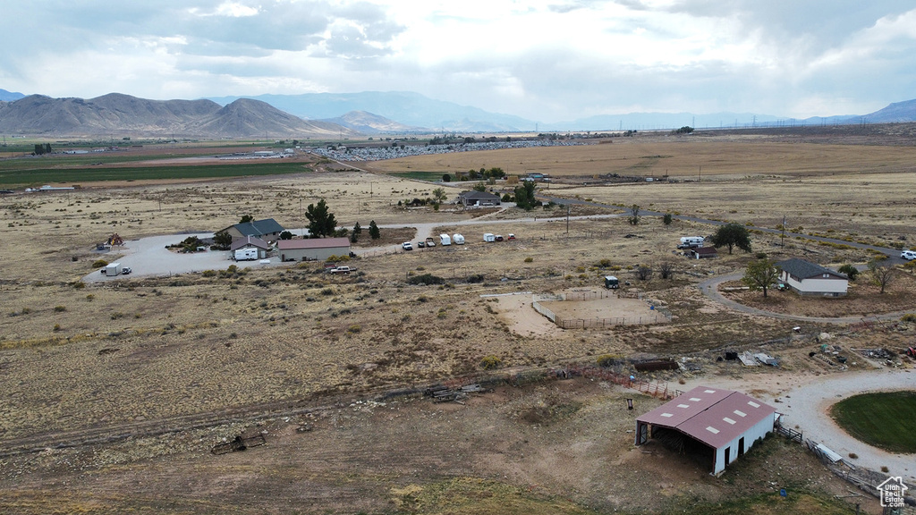 Drone / aerial view with a rural view and a mountain view