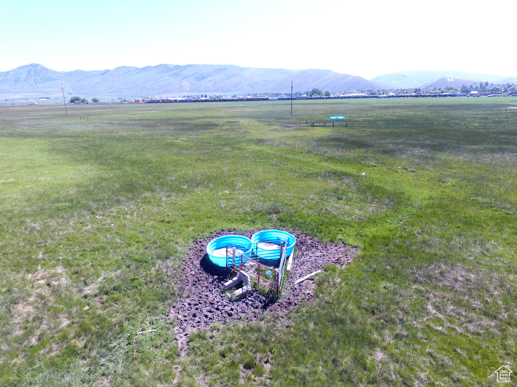 View of mountain feature with a rural view