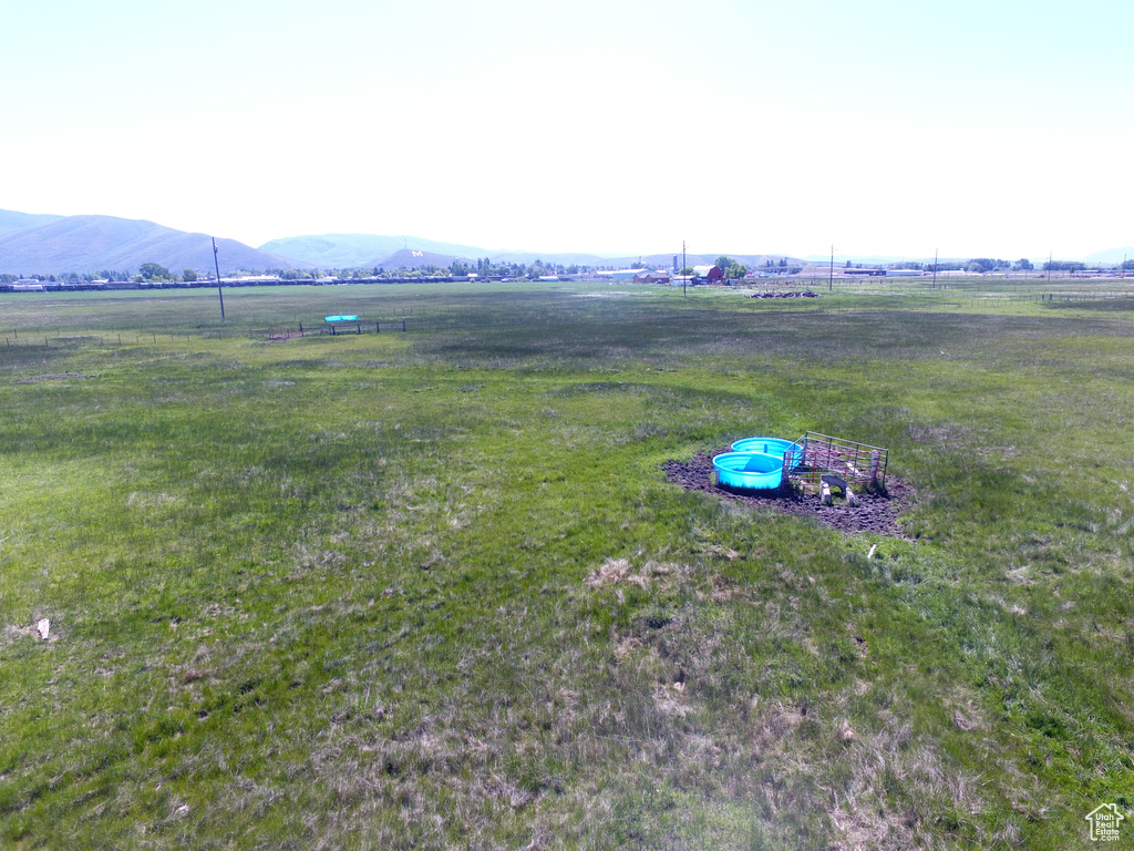 Bird's eye view featuring a mountain view and a rural view