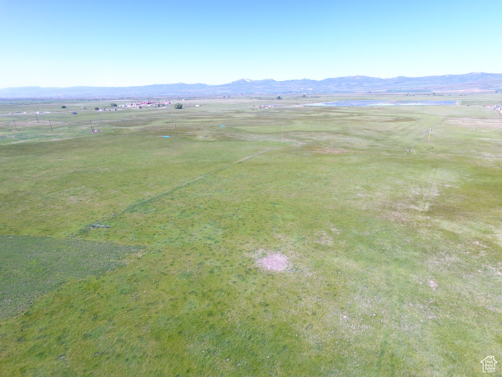 Aerial view with a rural view and a mountain view