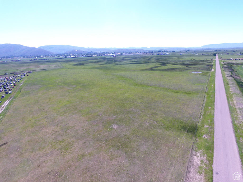 Bird's eye view featuring a mountain view and a rural view