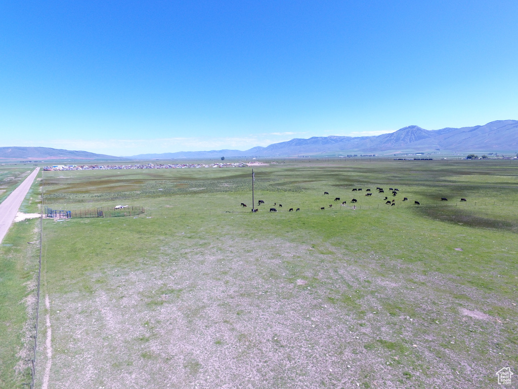 View of mountain feature with a rural view