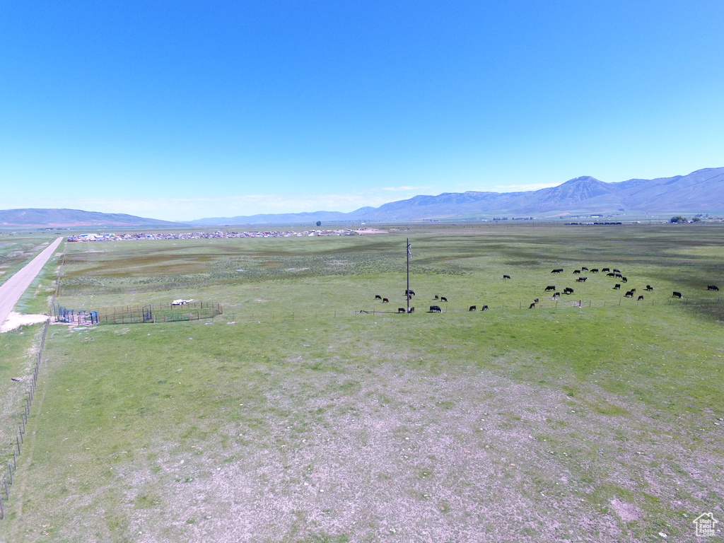 View of mountain feature with a rural view