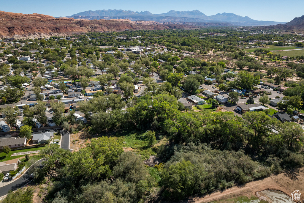 Bird's eye view featuring a mountain view