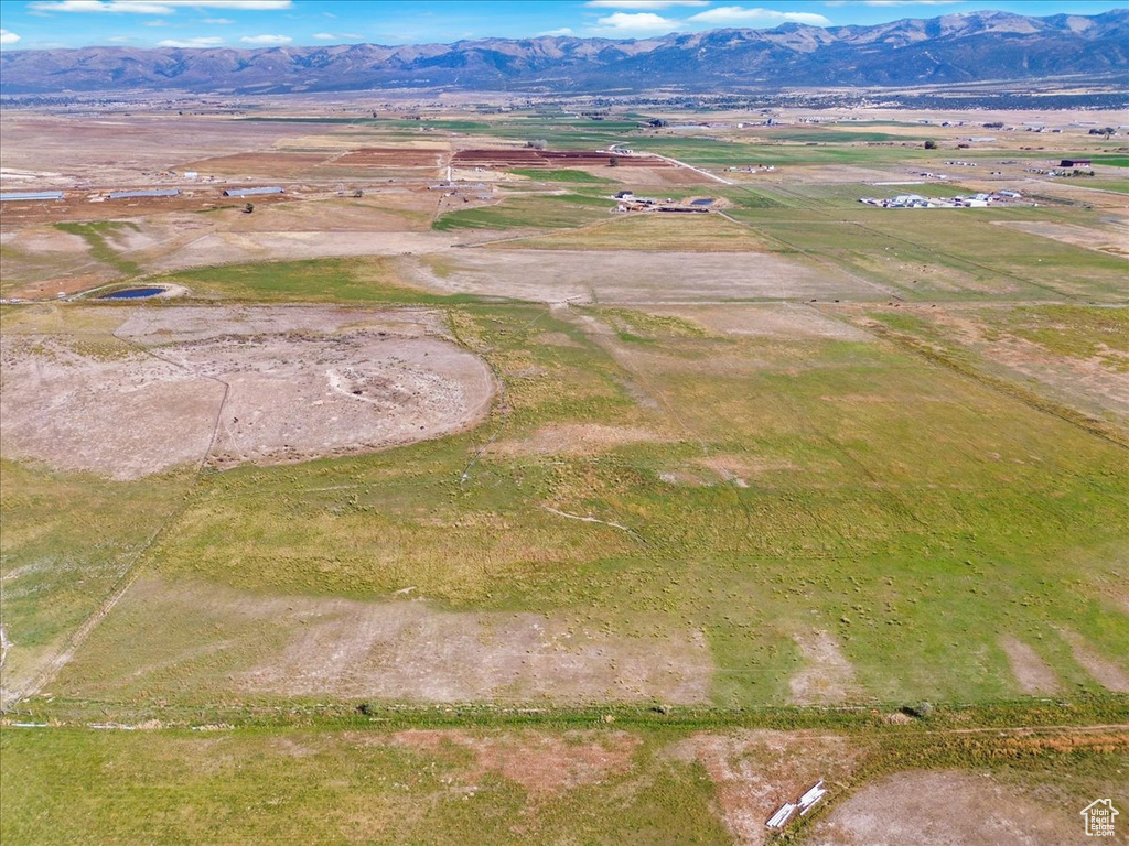 Aerial view with a mountain view and a rural view