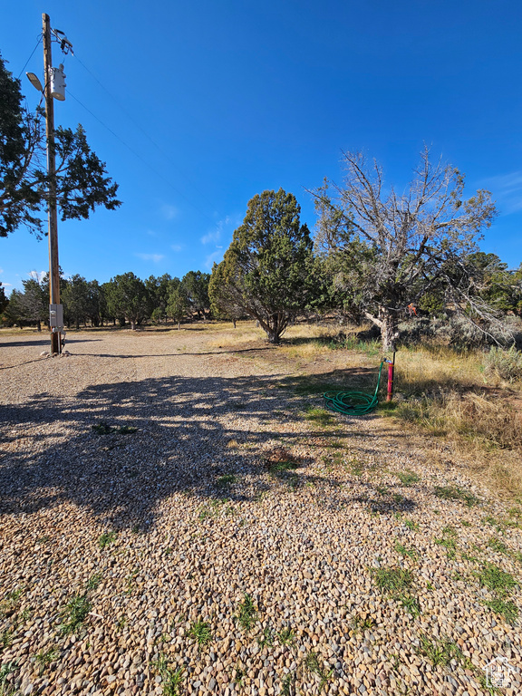 View of yard with a rural view