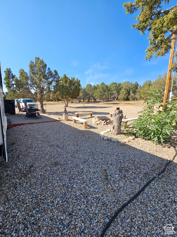 View of yard featuring a patio area