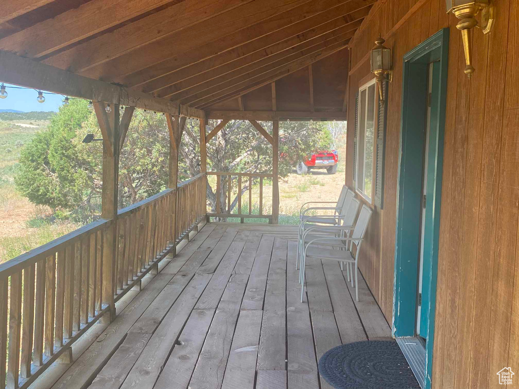 View of wooden terrace