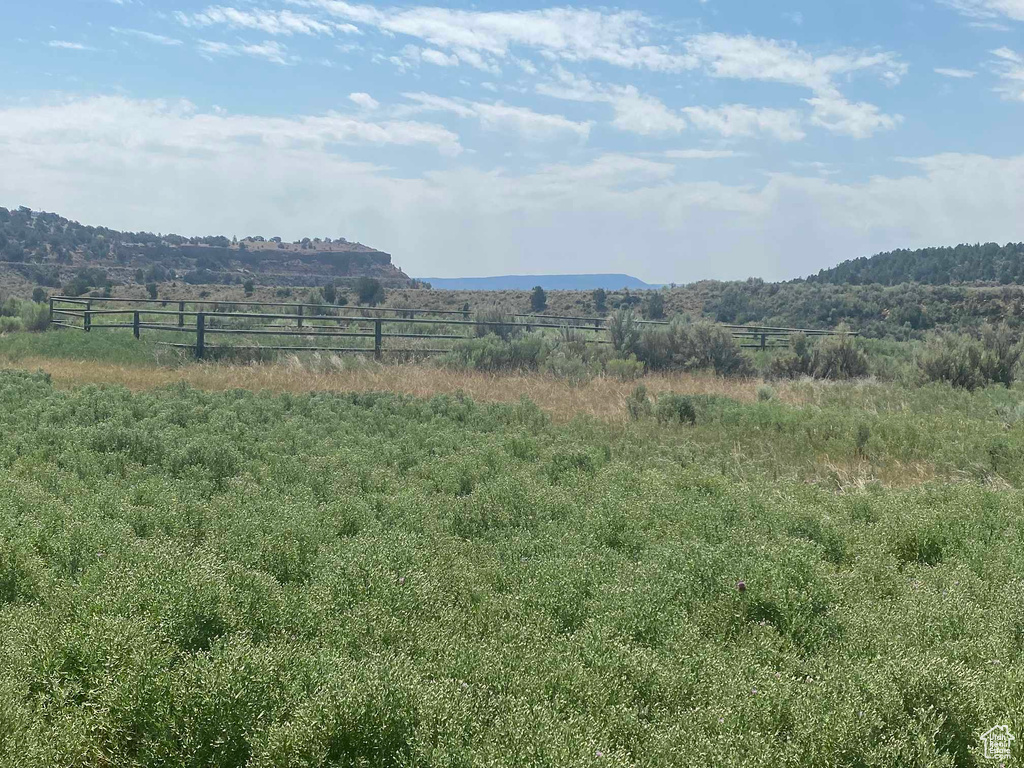 View of mountain feature with a rural view