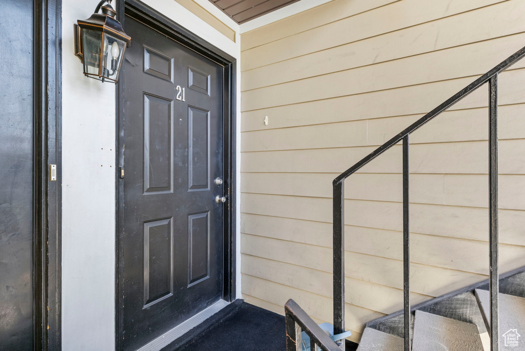 View of doorway to property