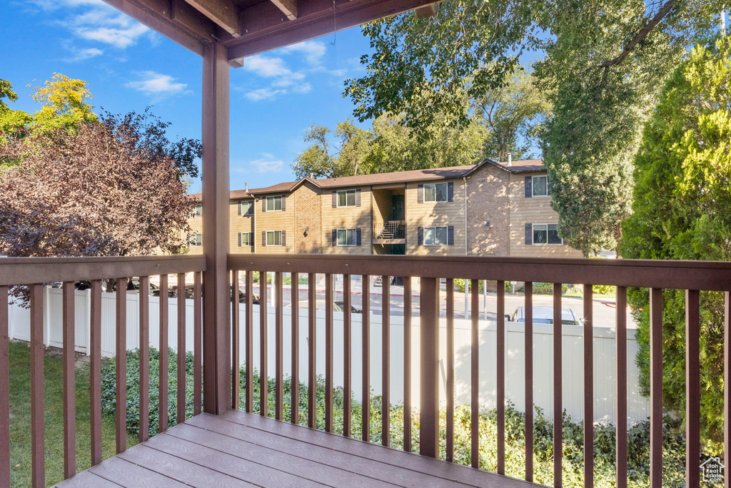 View of wooden deck