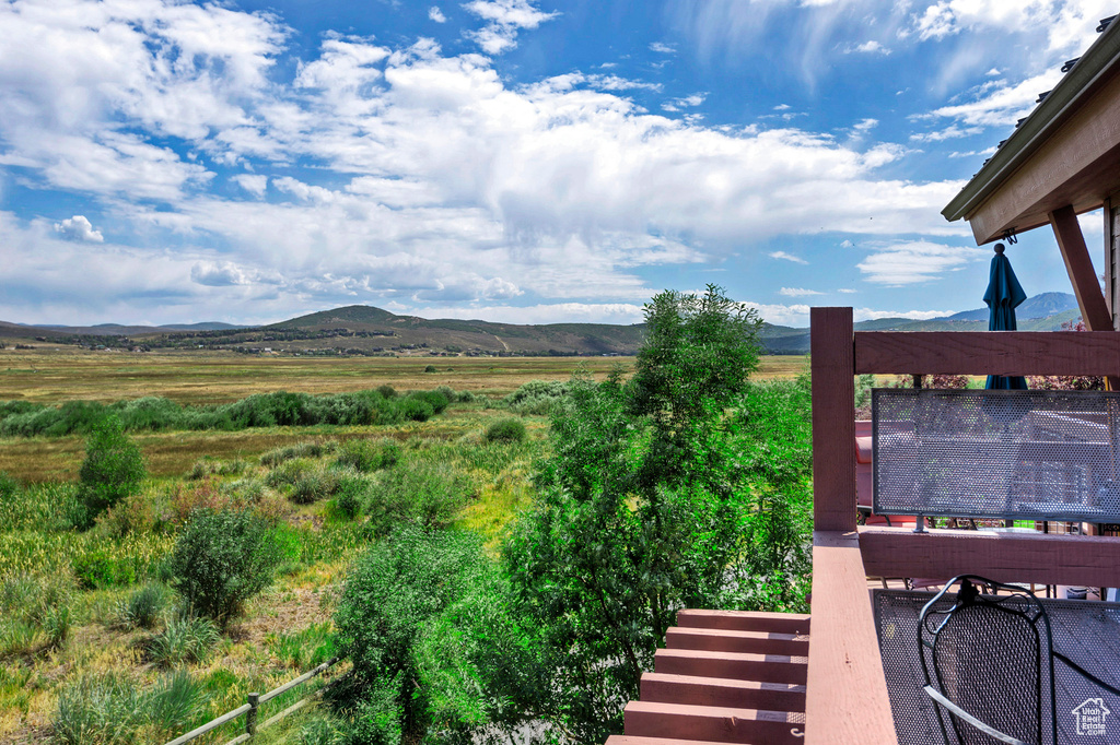 Mountain view with a rural view